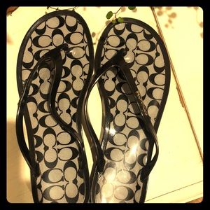 Coach Signature Flip Flops